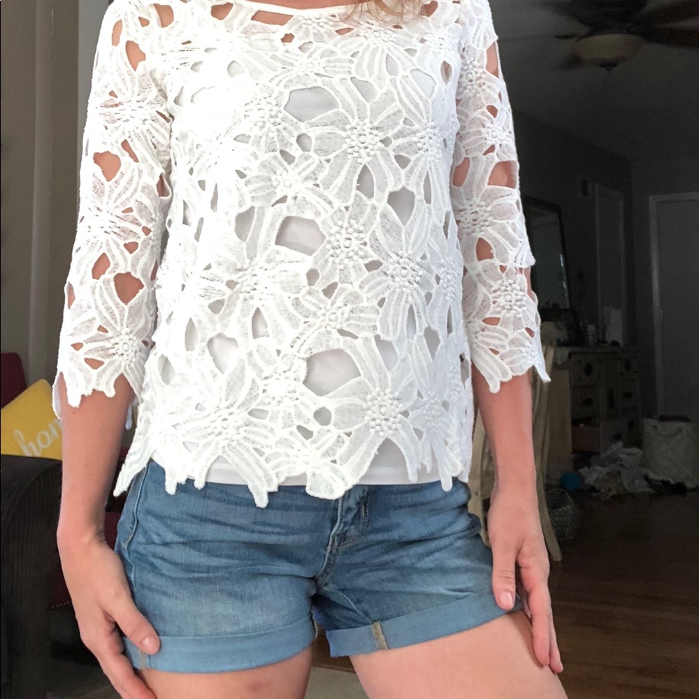 White lace top